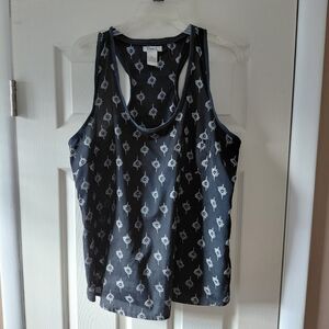 Pinky Black and White Patterned Tank Top
